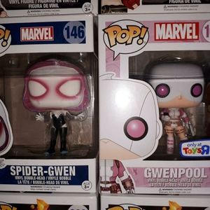 Spider-Gwen and Gwenpool funko pops
